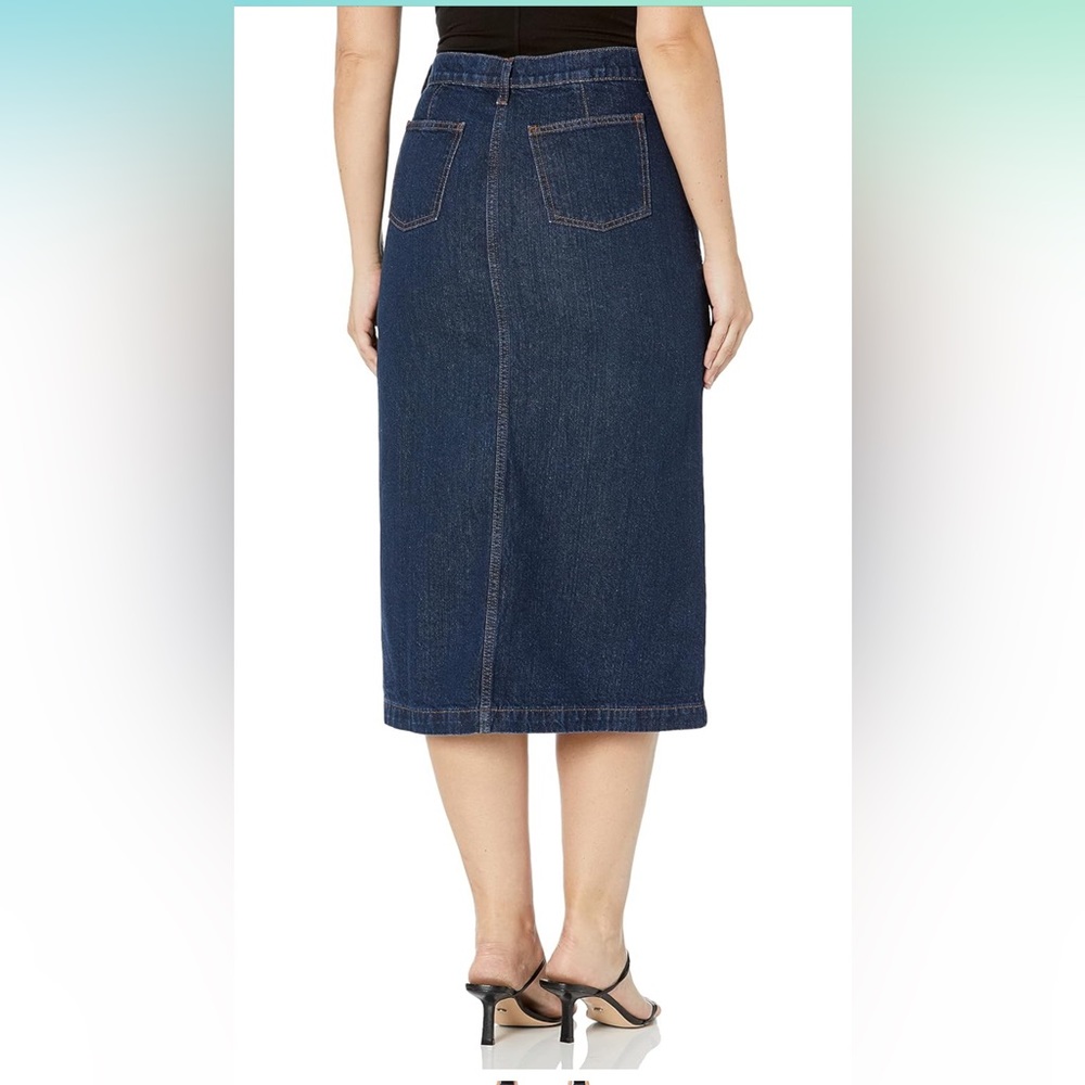 Lucky Brand Women's High Rise Button Midi Skirt, Livingston,size 8